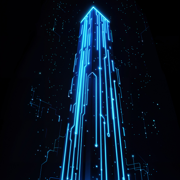 futuristic digital circuit board image